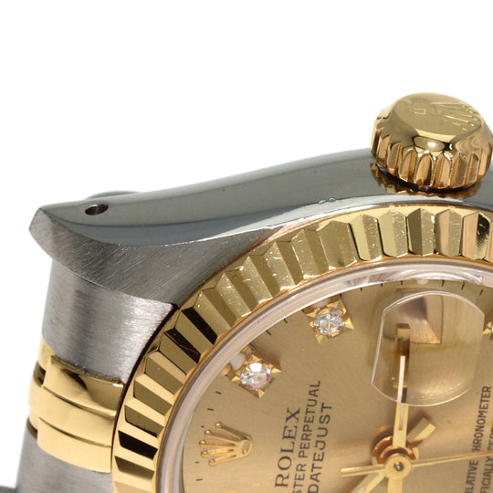 ROLEX Watches Mechanical Automatic 69173G Stainless Steel gold Datejust 10P Diamond Champagne Gold dial