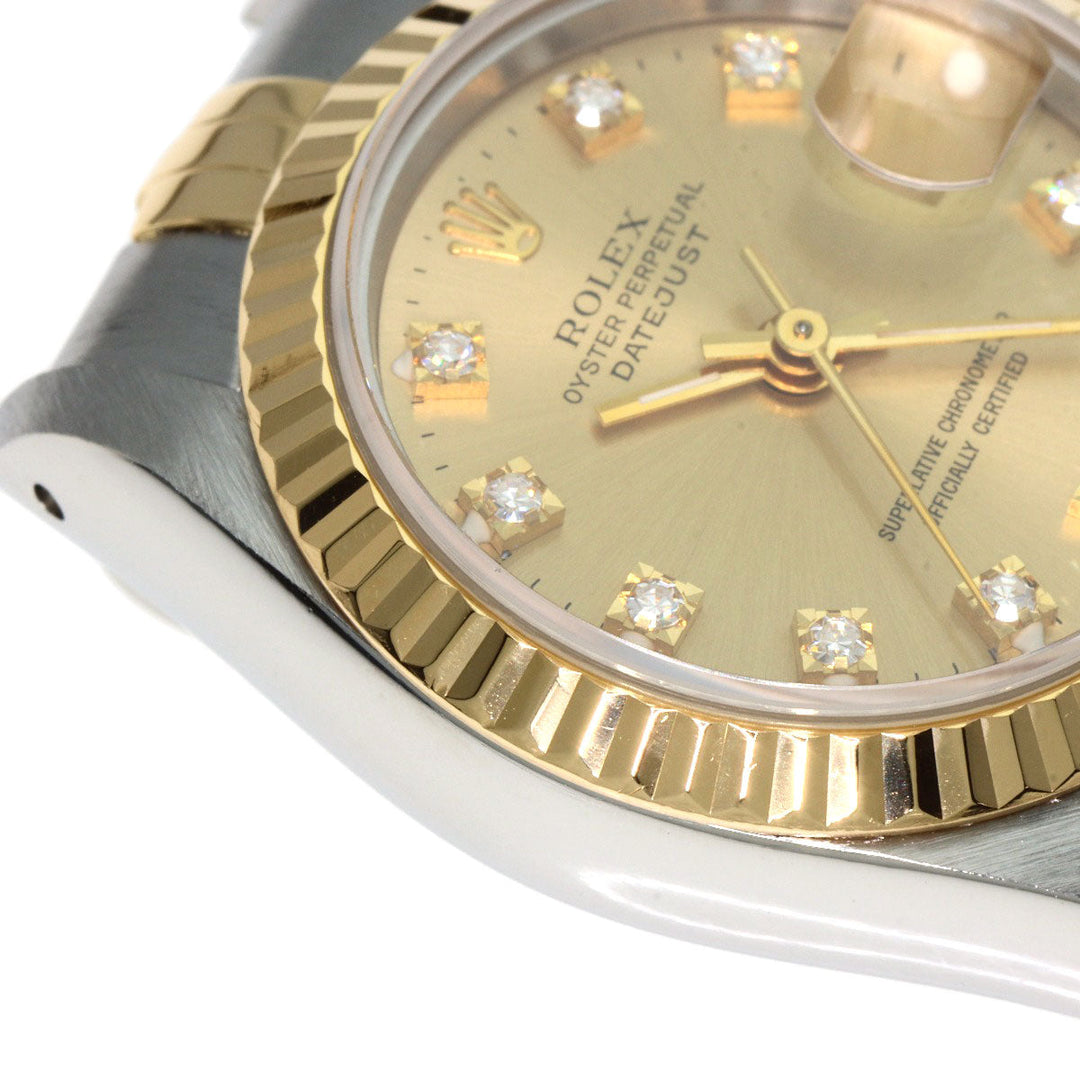 ROLEX Watches Mechanical Automatic 69173G Stainless Steel gold Datejust 10P Diamond Champagne Gold dial