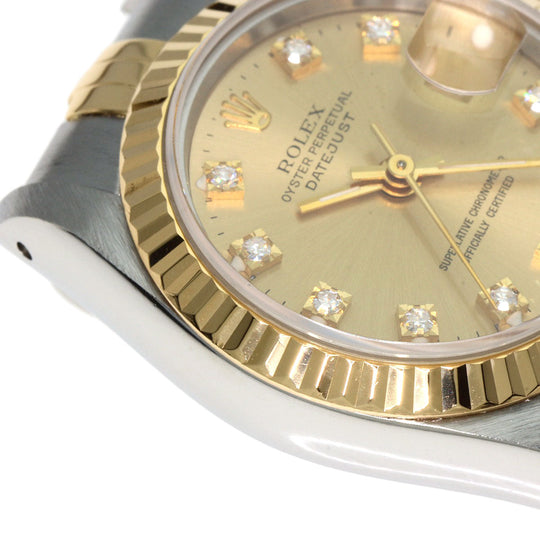 ROLEX Watches Mechanical Automatic 69173G Stainless Steel gold Datejust 10P Diamond Champagne Gold dial