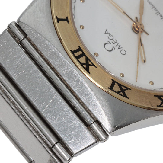 OMEGA Watches Quartz Stainless Steel gold Constellation flat bezel white dial