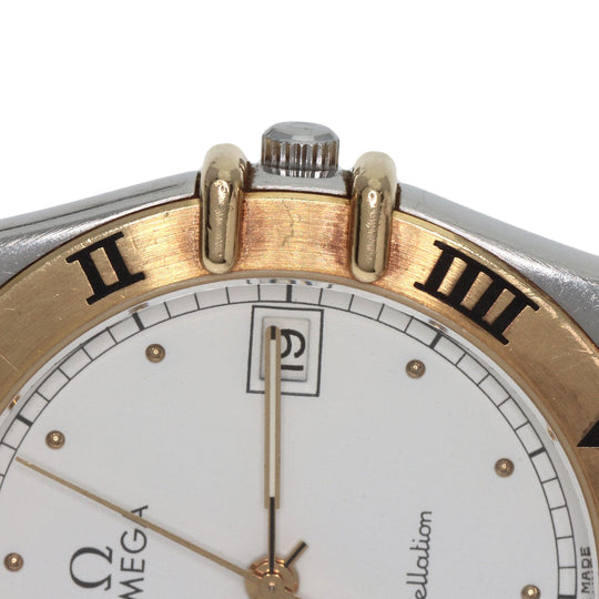 OMEGA Watches Quartz Stainless Steel gold Constellation flat bezel white dial