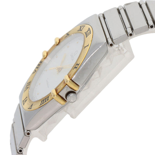 OMEGA Watches Quartz Stainless Steel gold Constellation flat bezel white dial