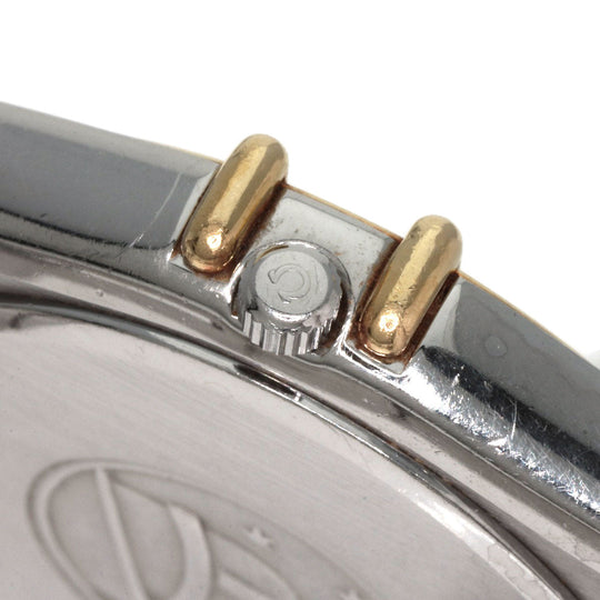 OMEGA Watches Quartz Stainless Steel gold Constellation flat bezel white dial
