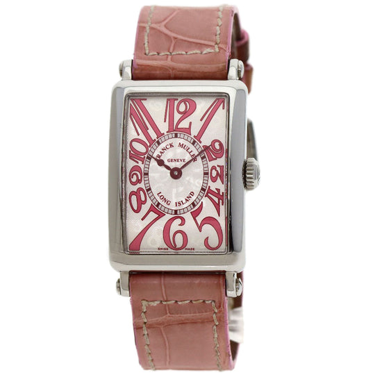 FRANCK MULLER Watches Quartz 902QZJ Stainless Steel, Leather Silver Long Island Japan limited edition 500 pieces Silver dial Women Used Authentic