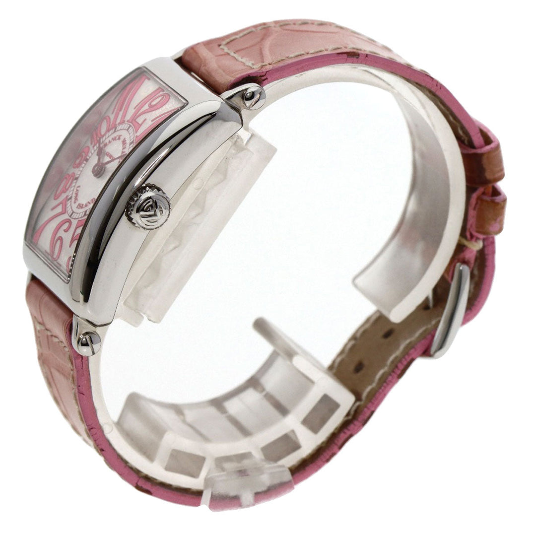 FRANCK MULLER Watches Quartz 902QZJ Stainless Steel, Leather Silver Long Island Japan limited edition 500 pieces Silver dial Women Used Authentic