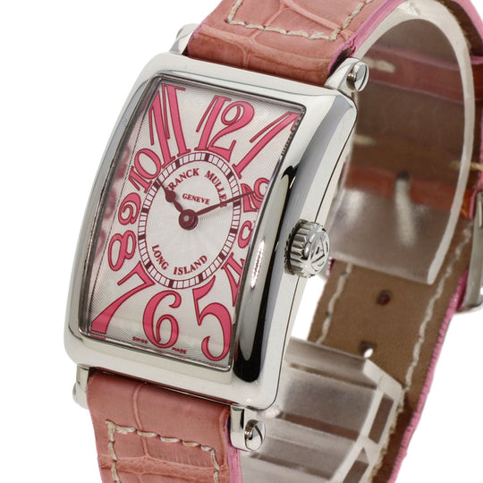 FRANCK MULLER Watches Quartz 902QZJ Stainless Steel, Leather Silver Long Island Japan limited edition 500 pieces Silver dial Women Used Authentic