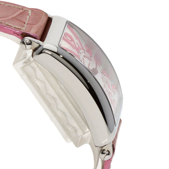 FRANCK MULLER Watches Quartz 902QZJ Stainless Steel, Leather Silver Long Island Japan limited edition 500 pieces Silver dial Women Used Authentic