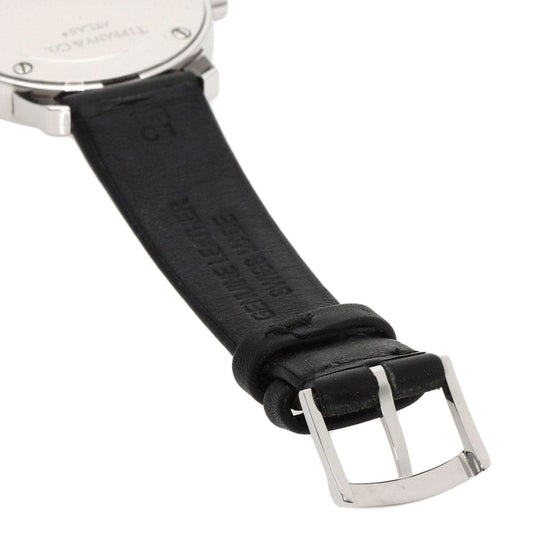 TIFFANY&Co. Watches Quartz Z1830.11.10A10A52A Stainless Steel, Leather Silver Atlas Dome black dial Women Used Authentic