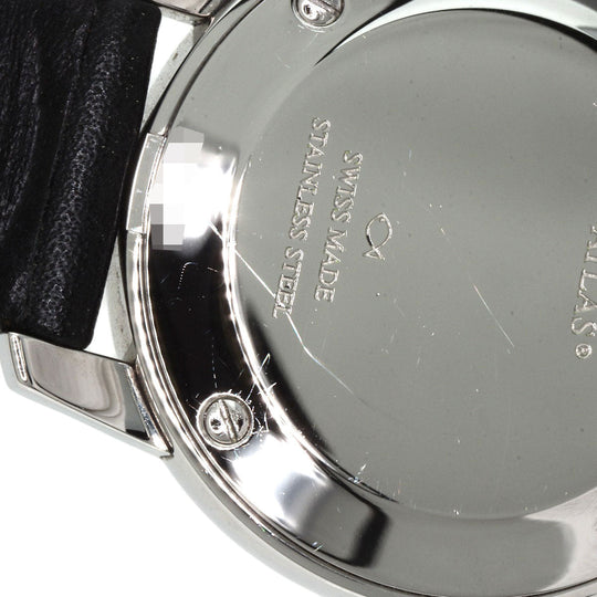 TIFFANY&Co. Watches Quartz Z1830.11.10A10A52A Stainless Steel, Leather Silver Atlas Dome black dial Women Used Authentic