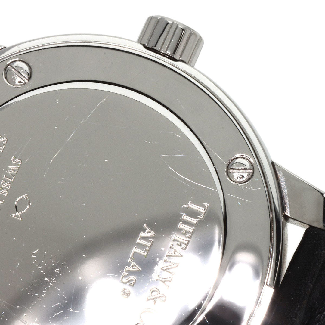 TIFFANY&Co. Watches Quartz Z1830.11.10A10A52A Stainless Steel, Leather Silver Atlas Dome black dial Women Used Authentic