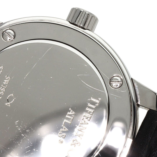 TIFFANY&Co. Watches Quartz Z1830.11.10A10A52A Stainless Steel, Leather Silver Atlas Dome black dial Women Used Authentic