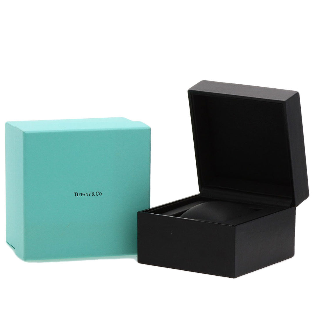 TIFFANY&Co. Watches Quartz Z1830.11.10A10A52A Stainless Steel, Leather Silver Atlas Dome black dial Women Used Authentic