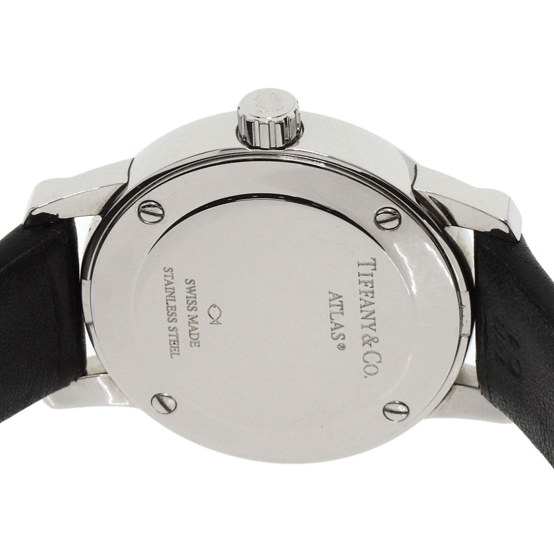 TIFFANY&Co. Watches Quartz Z1830.11.10A10A52A Stainless Steel, Leather Silver Atlas Dome black dial Women Used Authentic