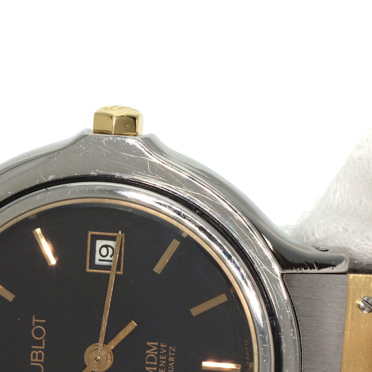 HUBLOT Watches Quartz Stainless Steel, Rubber gold MDM Classic Hunter Case black dial Women Used Authentic