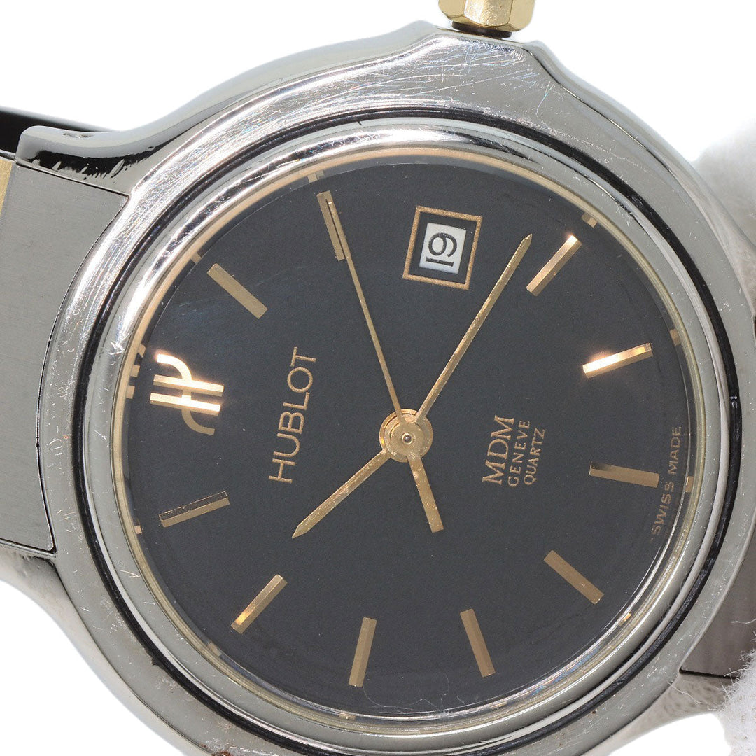 HUBLOT Watches Quartz Stainless Steel, Rubber gold MDM Classic Hunter Case black dial Women Used Authentic