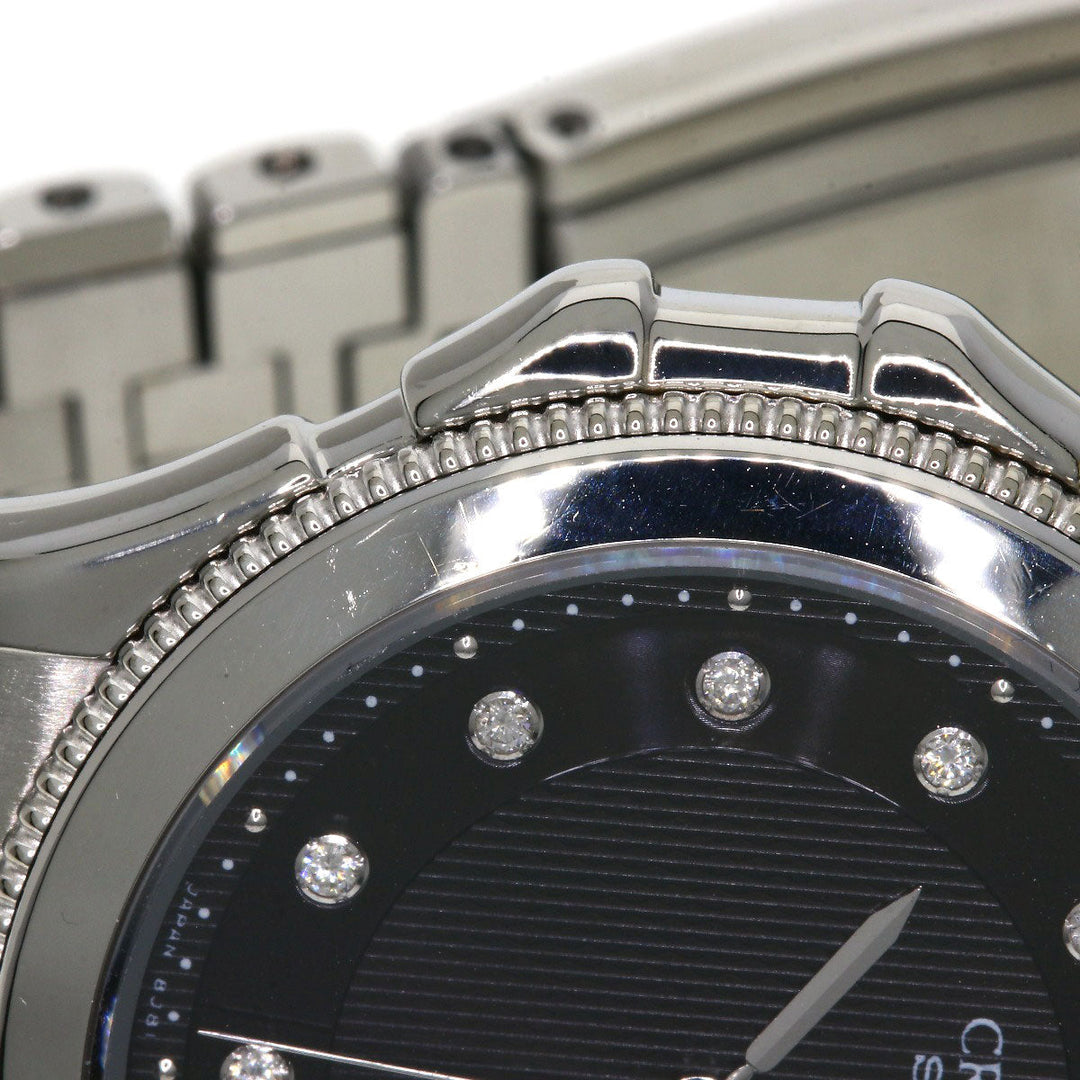 SEIKO Watches Quartz GCAR995 8J81-6B10 Stainless Steel Silver CREDOR 11P Diamond black dial