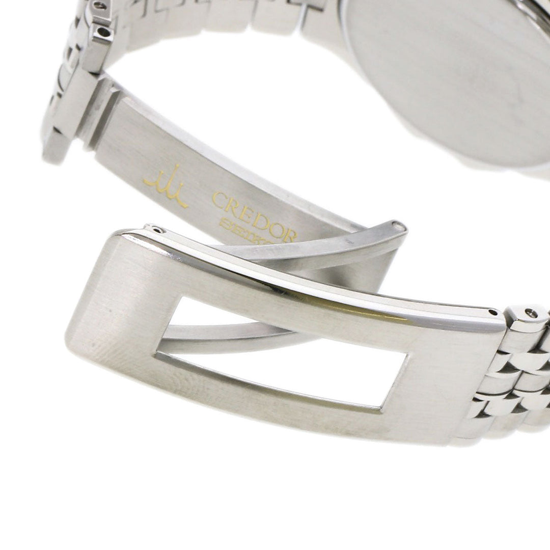 SEIKO Watches Quartz GCAR995 8J81-6B10 Stainless Steel Silver CREDOR 11P Diamond black dial