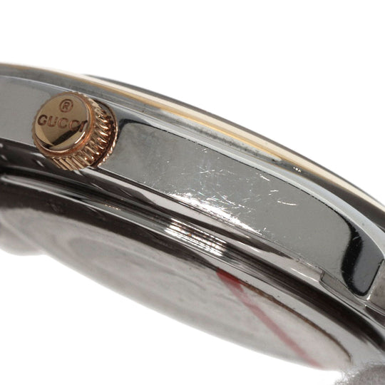 GUCCI Watches Quartz 5500L Stainless Steel gold Round face black dial