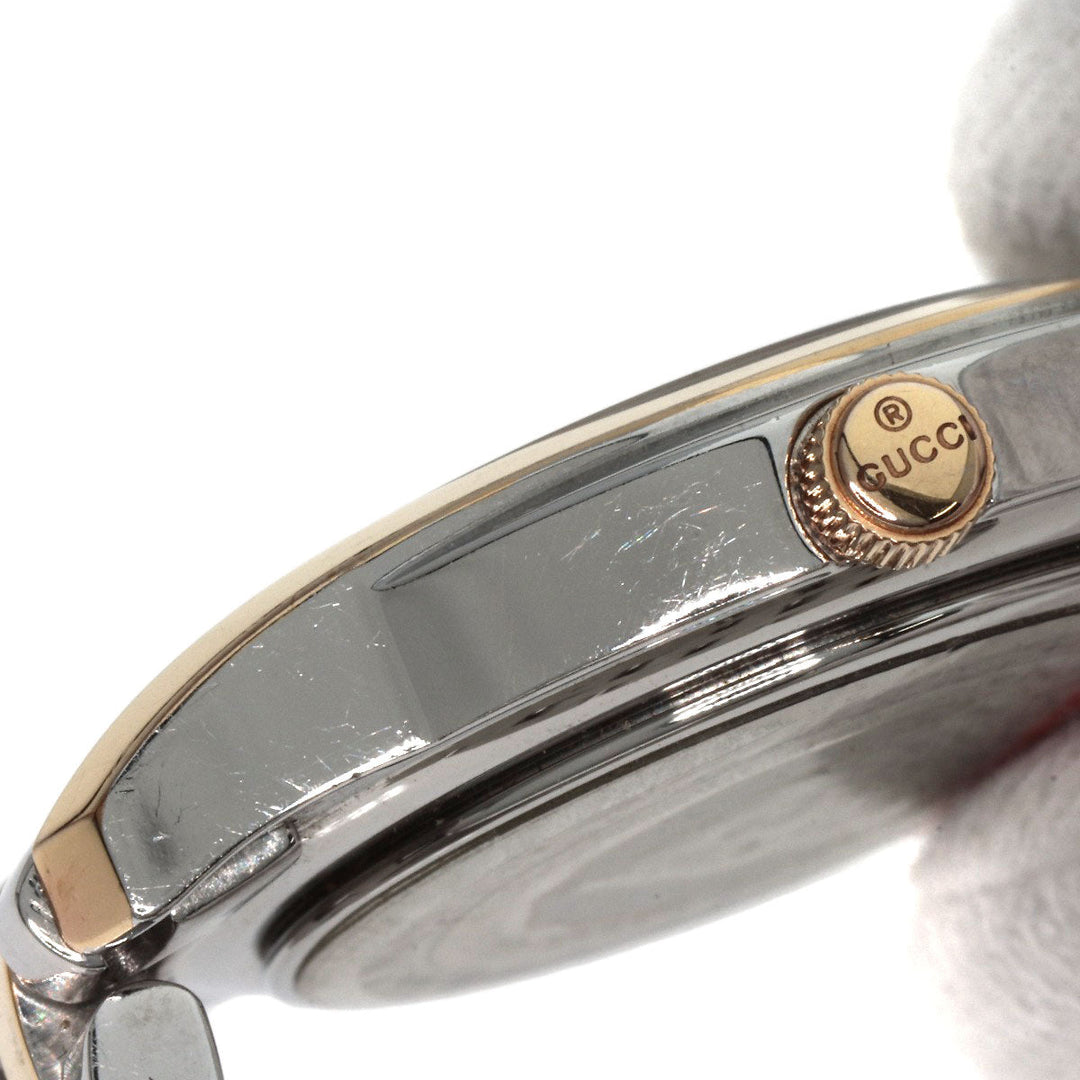 GUCCI Watches Quartz 5500L Stainless Steel gold Round face black dial