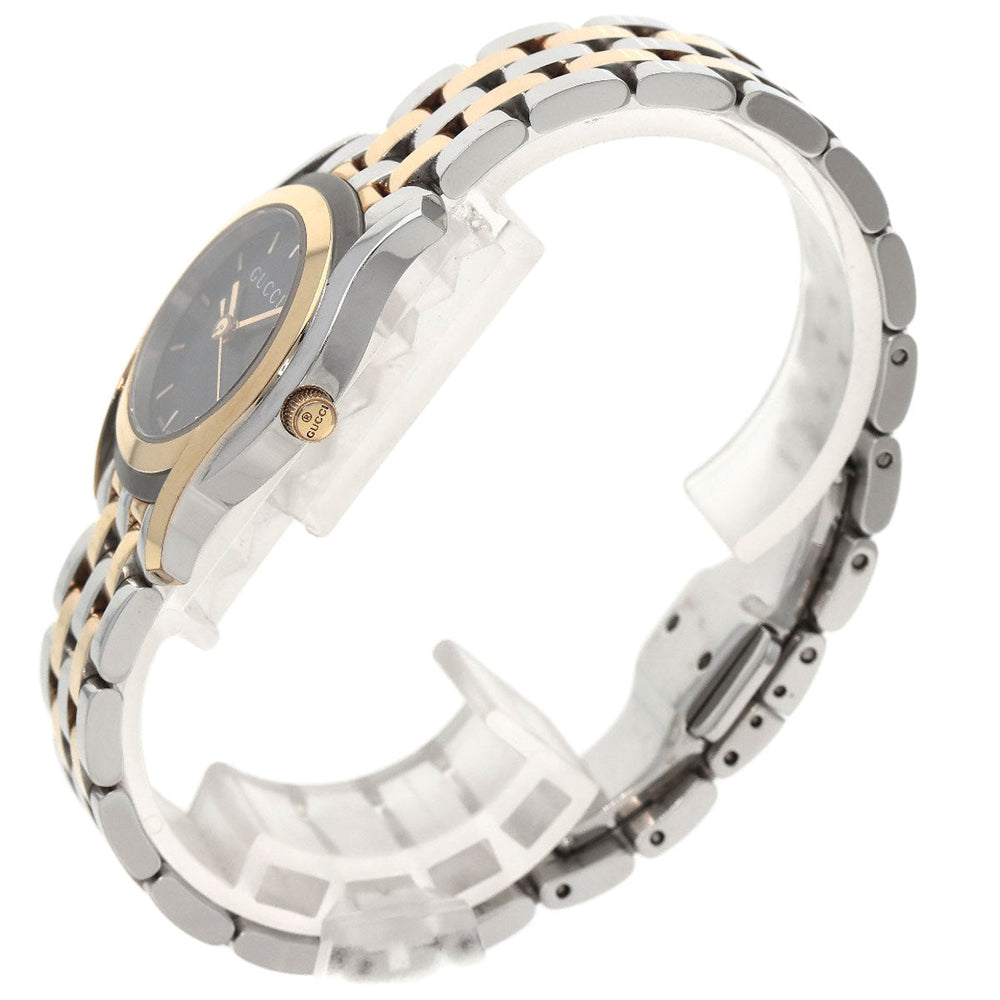 GUCCI Watches Quartz 5500L Stainless Steel gold Round face black dial