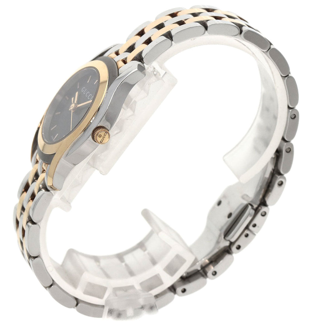 GUCCI Watches Quartz 5500L Stainless Steel gold Round face black dial
