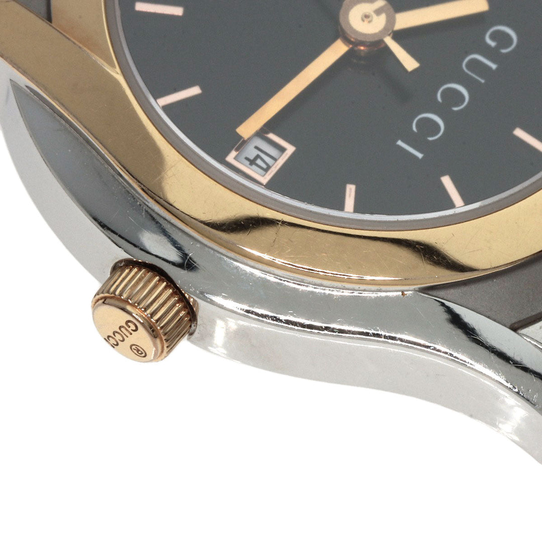 GUCCI Watches Quartz 5500L Stainless Steel gold Round face black dial