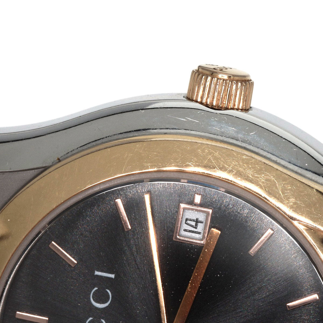 GUCCI Watches Quartz 5500L Stainless Steel gold Round face black dial