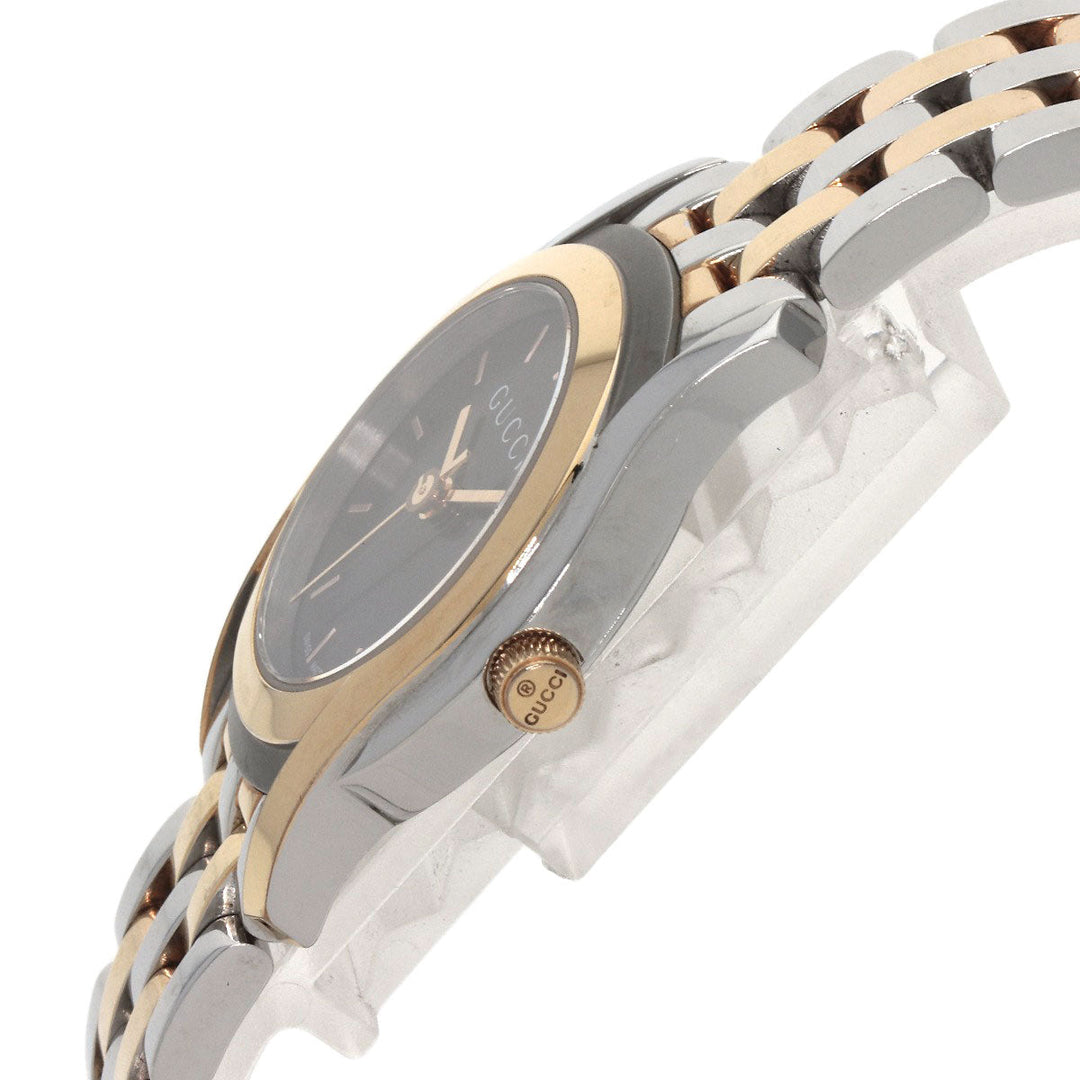 GUCCI Watches Quartz 5500L Stainless Steel gold Round face black dial