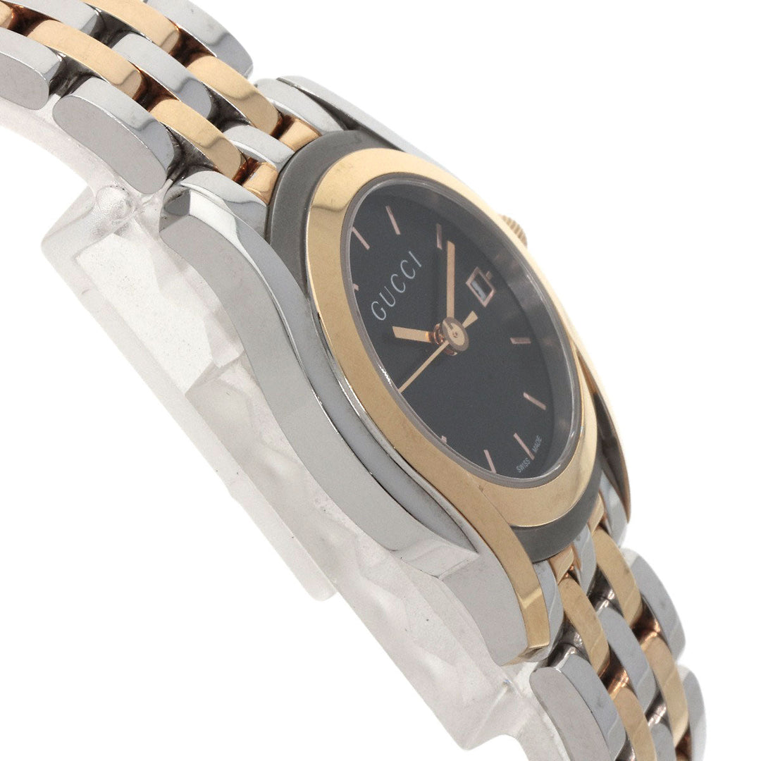 GUCCI Watches Quartz 5500L Stainless Steel gold Round face black dial