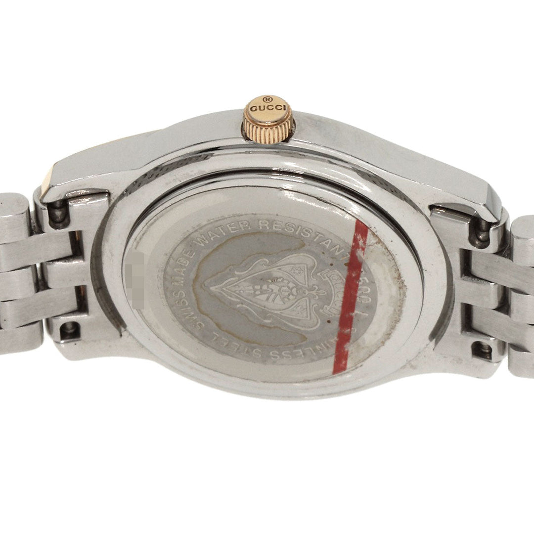 GUCCI Watches Quartz 5500L Stainless Steel gold Round face black dial