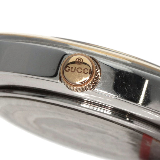 GUCCI Watches Quartz 5500L Stainless Steel gold Round face black dial