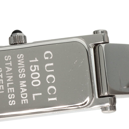 GUCCI Watches Quartz 1500L Stainless Steel , Stainless Steel Silver Square face Silver dial Women Used Authentic