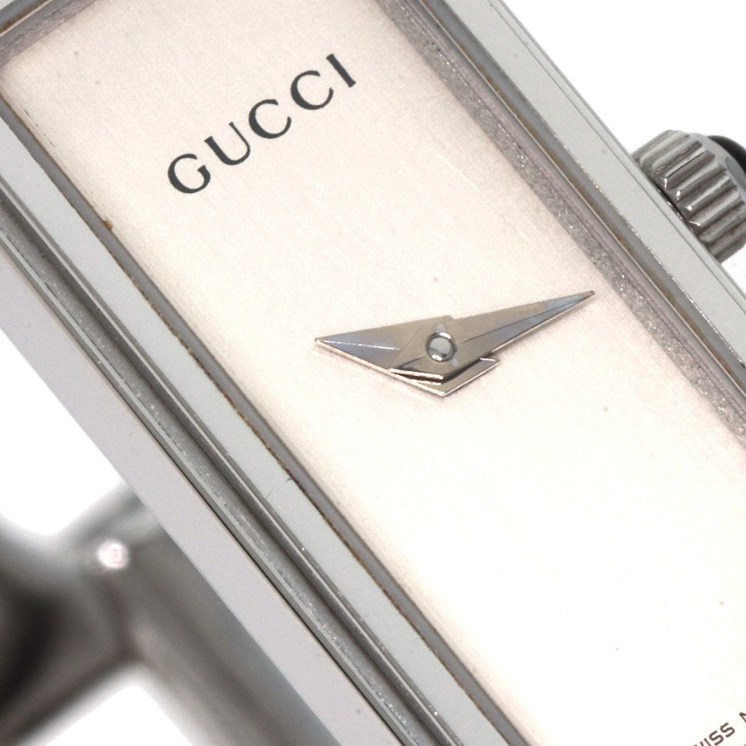 GUCCI Watches Quartz 1500L Stainless Steel , Stainless Steel Silver Square face Silver dial Women Used Authentic