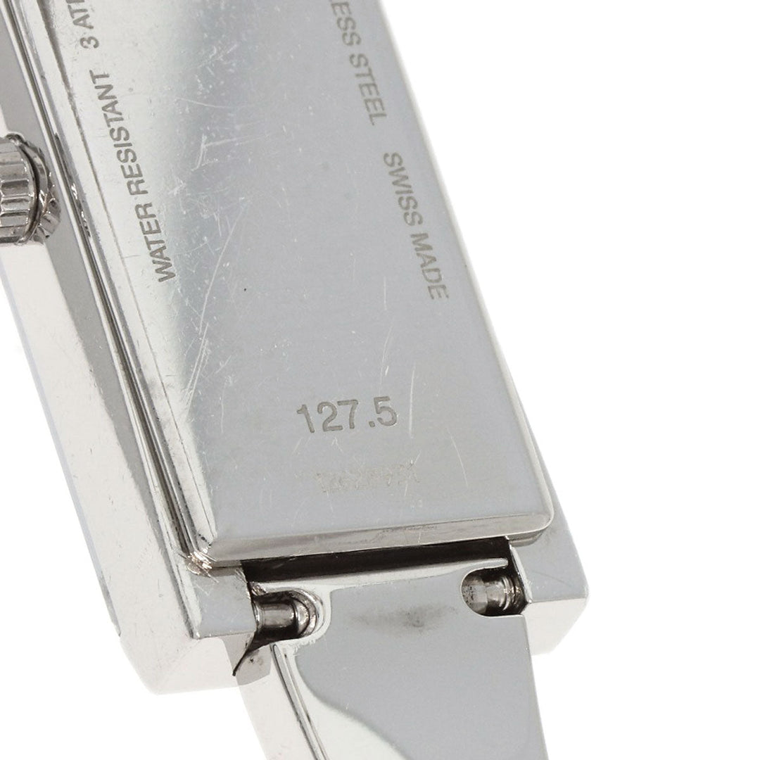 GUCCI Watches Quartz 127.5 Stainless Steel , Stainless Steel Silver Square Face Bezel Diamond mirror dial Women Used Authentic