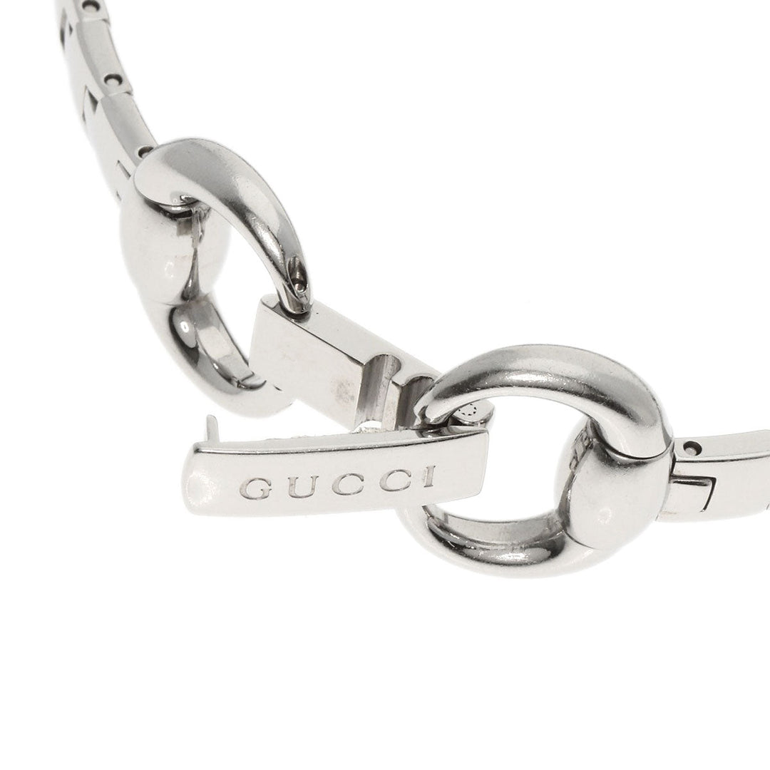 GUCCI Watches Quartz 127.5 Stainless Steel , Stainless Steel Silver Square Face Bezel Diamond mirror dial Women Used Authentic