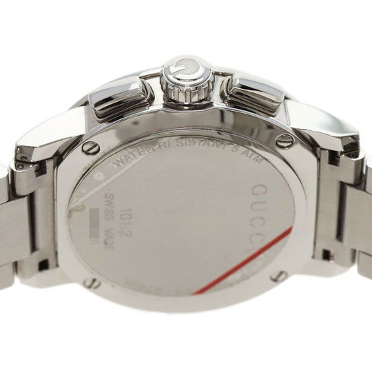 GUCCI Watches Quartz 101.2 Stainless Steel Silver G Chrono Silver dial
