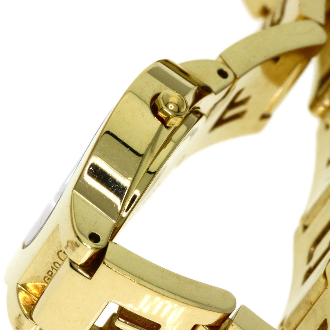 FENDI Watches Quartz 3060L Gold Plated , Gold Plated gold Stella 1P Diamond black dial Women Used Authentic