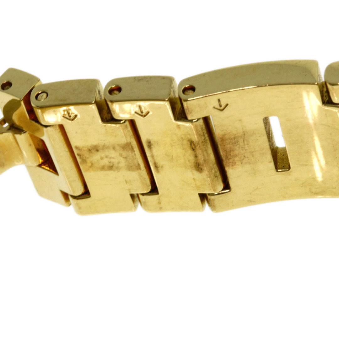 FENDI Watches Quartz 3060L Gold Plated , Gold Plated gold Stella 1P Diamond black dial Women Used Authentic