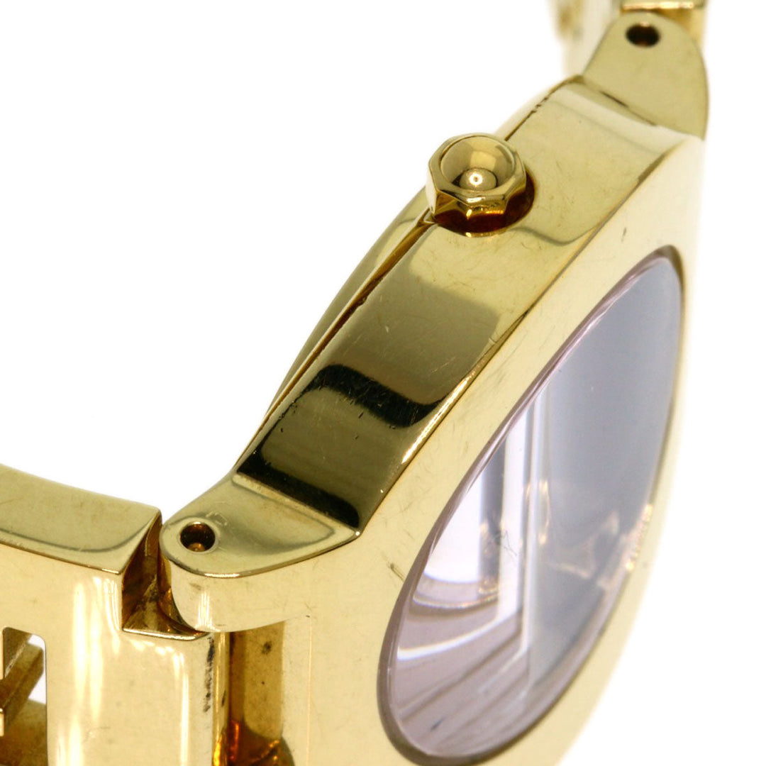 FENDI Watches Quartz 3060L Gold Plated , Gold Plated gold Stella 1P Diamond black dial Women Used Authentic