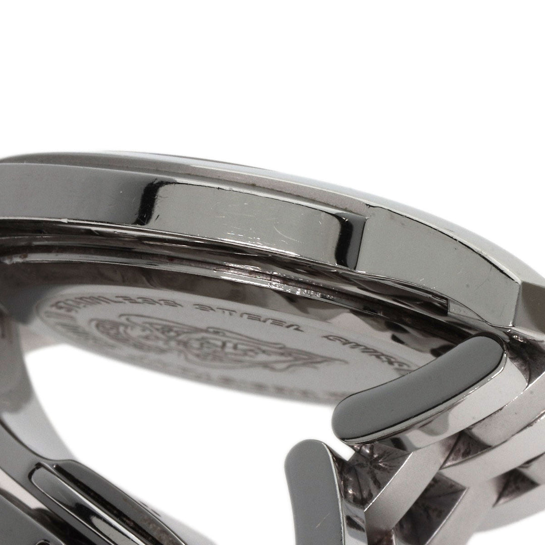 GUCCI Watches Quartz 5500M Stainless Steel , Stainless Steel Silver Round face black dial mens Used Authentic