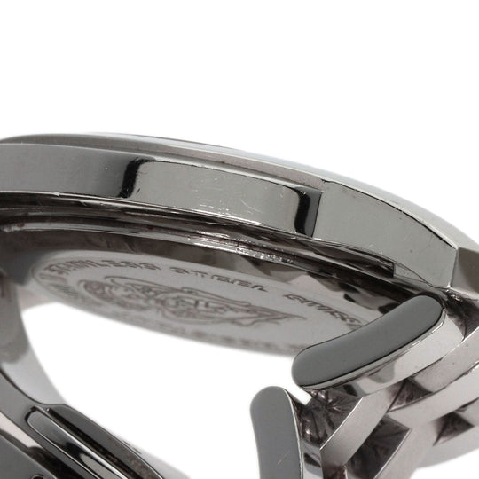 GUCCI Watches Quartz 5500M Stainless Steel , Stainless Steel Silver Round face black dial mens Used Authentic