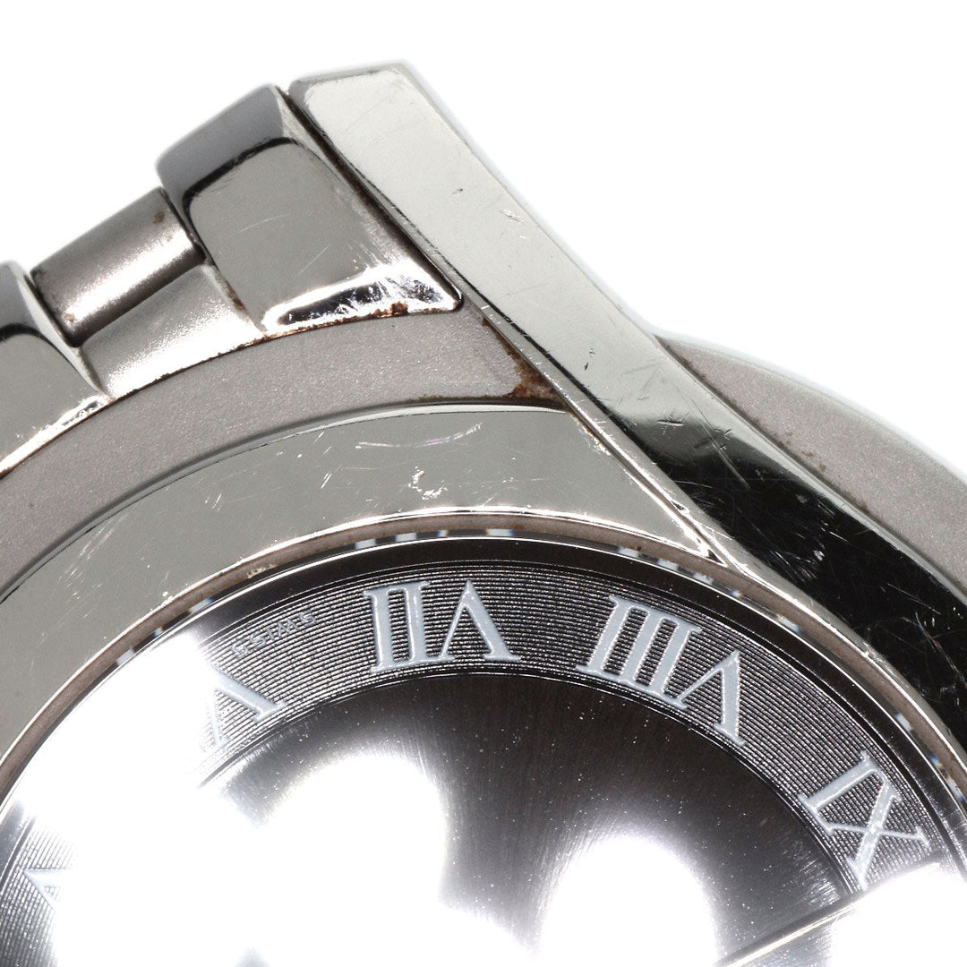 GUCCI Watches Quartz 5500M Stainless Steel , Stainless Steel Silver Round face black dial mens Used Authentic
