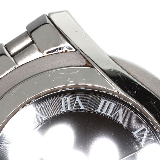 GUCCI Watches Quartz 5500M Stainless Steel , Stainless Steel Silver Round face black dial mens Used Authentic