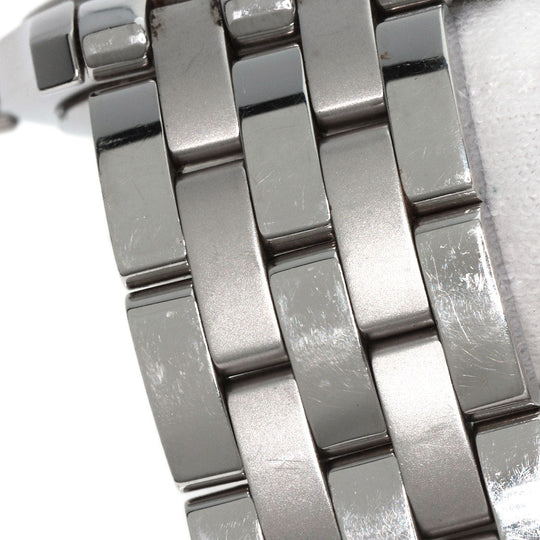 GUCCI Watches Quartz 5500M Stainless Steel , Stainless Steel Silver Round face black dial mens Used Authentic