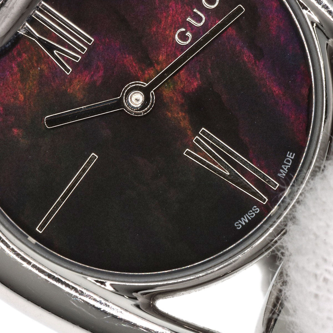 GUCCI Watches Quartz 139.5 Stainless Steel , Stainless Steel Silver Horsebit Black shell dial Women Used Authentic