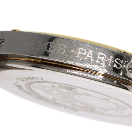 HERMES Watches Quartz Stainless Steel , SSxGP gold Clipper Old Belt cream dial mens Used Authentic