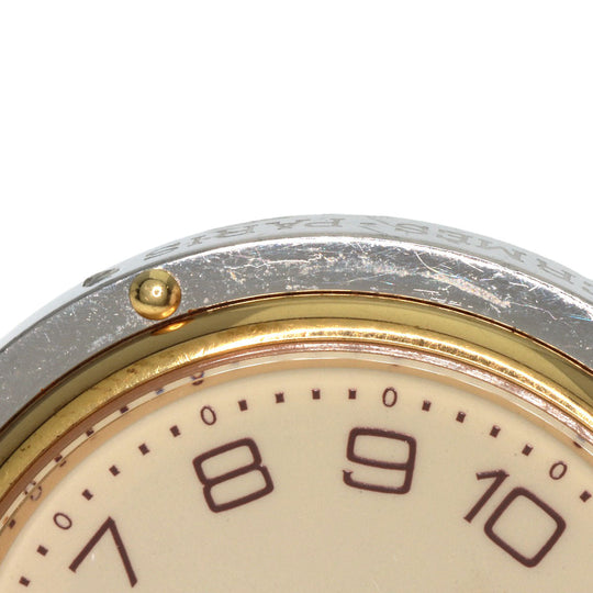 HERMES Watches Quartz Stainless Steel , SSxGP gold Clipper Old Belt cream dial mens Used Authentic