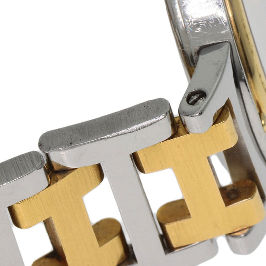 HERMES Watches Quartz Stainless Steel , SSxGP gold Clipper Old Belt cream dial mens Used Authentic