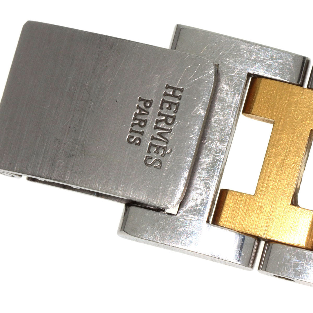 HERMES Watches Quartz Stainless Steel , SSxGP gold Clipper Old Belt cream dial mens Used Authentic