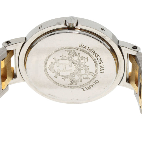 HERMES Watches Quartz Stainless Steel , SSxGP gold Clipper Old Belt cream dial mens Used Authentic